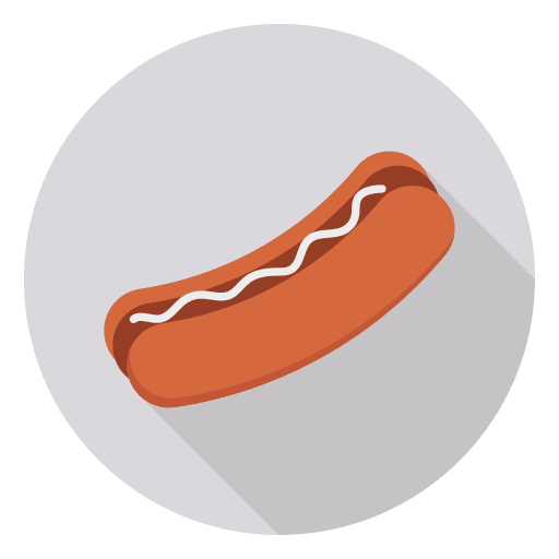 Hot dog fast food sausage junk food icon