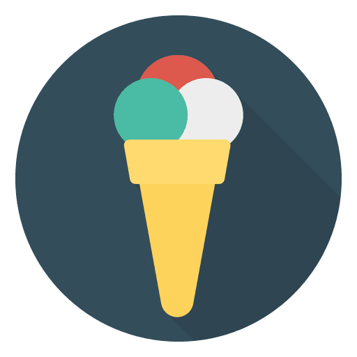 Ice cream dessert food summertime icon