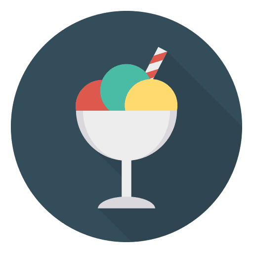 Ice cream summer food and restaurant dessert icon