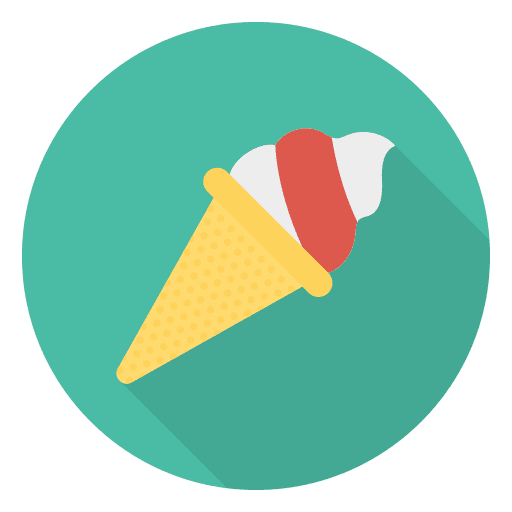 Ice cream sweet summer dessert icon