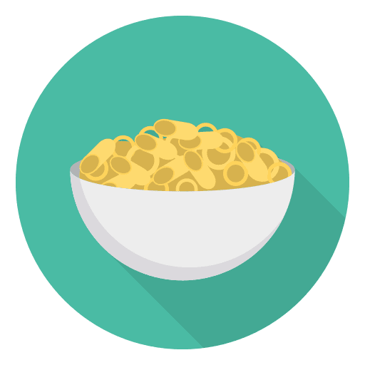 Macaroni food and restaurant pasta nutrition icon