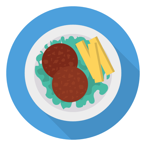 Meatloaf plate meat food and restaurant icon