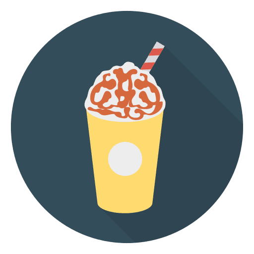 Milkshake chocolate dessert cup icon