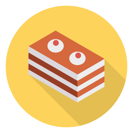 Piece of cake dessert sweet food and restaurant icon