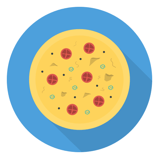 Pizza pizza fast food gastronomy icon