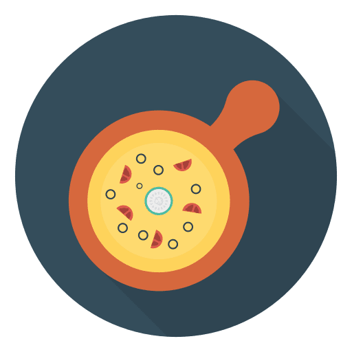 Pizza restaurant fast food nutrition icon