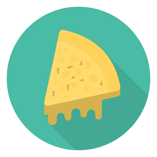 Pizza slice italian food cheese icon