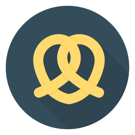 Pretzel food powdered sugar pastry icon