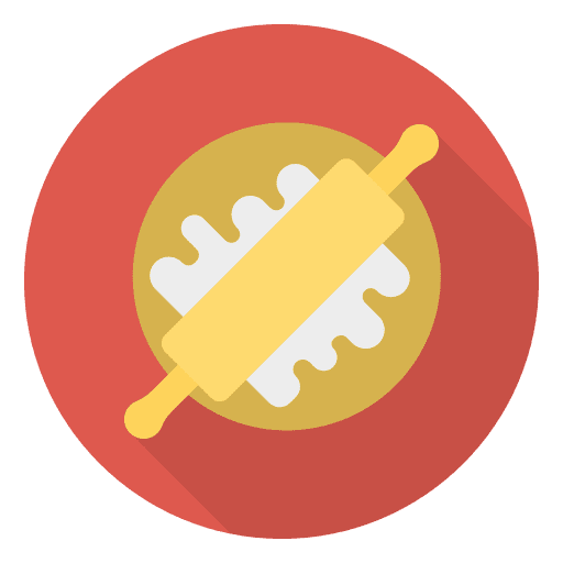 Rolling pin tools and utensils dough rolling food and restaurant icon