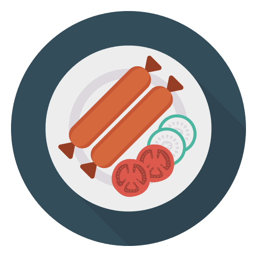 Sausage food and restaurant food sausage icon