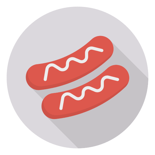 Sausage meat sausages barbecue icon