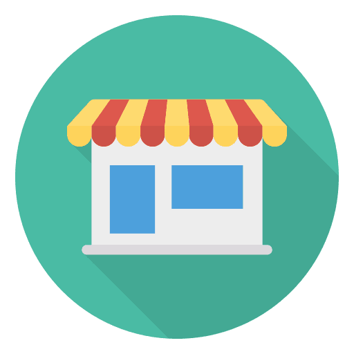 Shop shopping store online store groceries icon