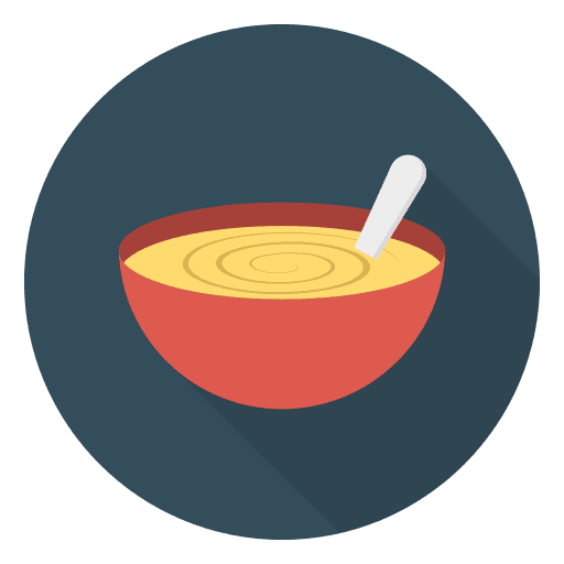 Soup food and restaurant healthy food gastronomy icon