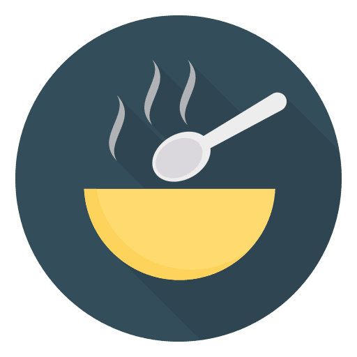 Soup hot drink food and restaurant bowls icon