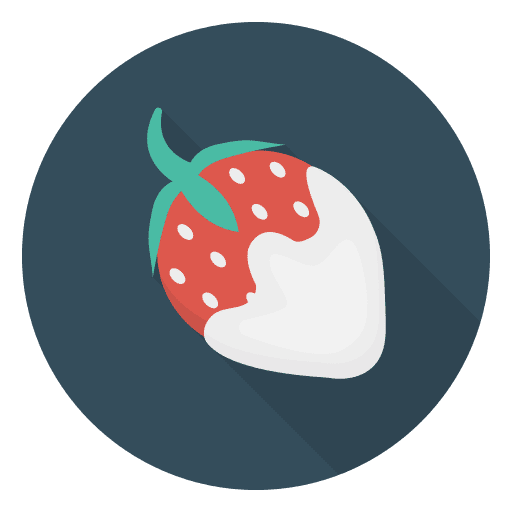 Strawberry vegetarian food and restaurant organic icon