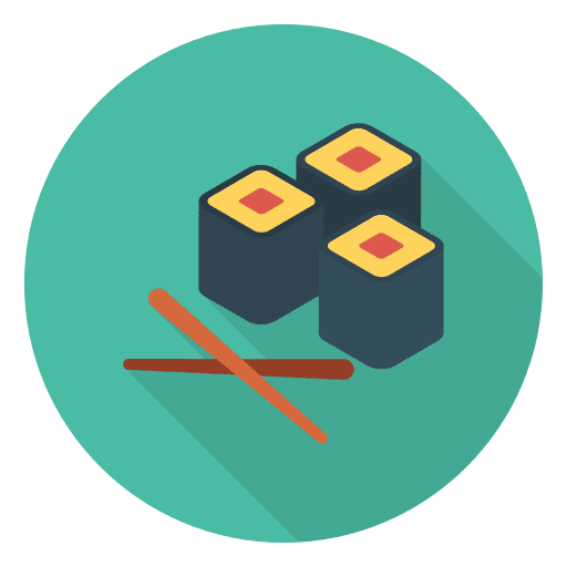 Sushi gastronomy japanese food maki icon