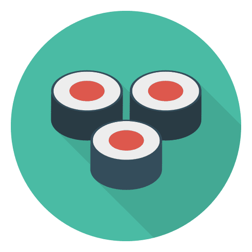 Sushi fish maki nutrition icon