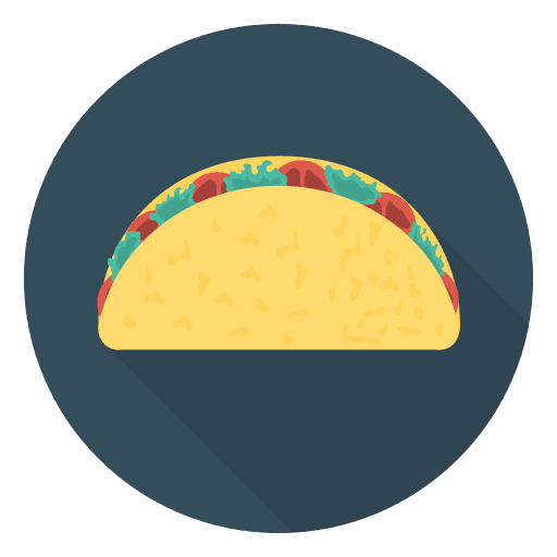 Taco nutrition food lunch icon