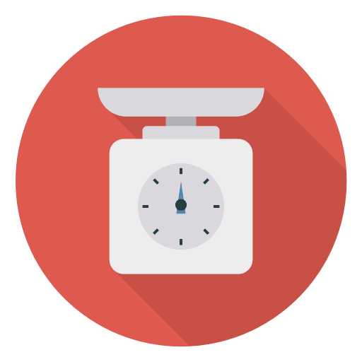 Weight scales food and restaurant kitchen icon