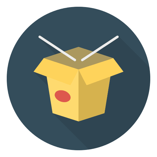 Chinese food meal chopsticks gastronomy icon