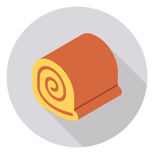Cinnamon roll food and restaurant bakery food icon