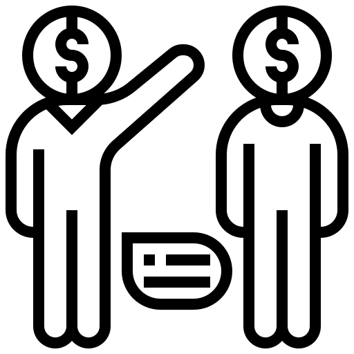 Hire discussion emplyment business and finance icon