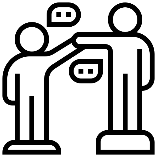 Onboarding employee speech bubble conversation icon