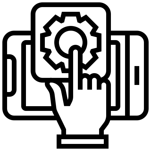 Content management content management gear business and finance icon