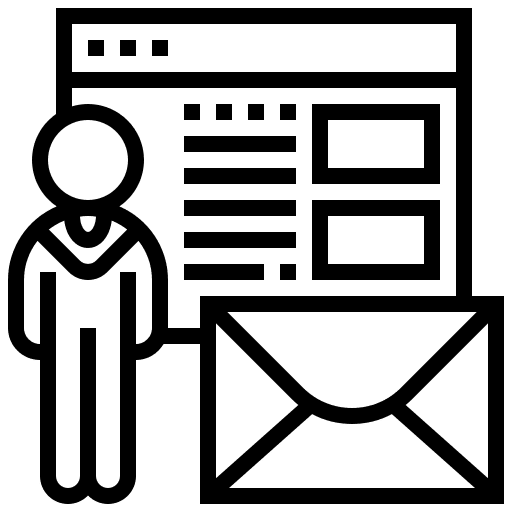 Recruiter candidate envelope application icon