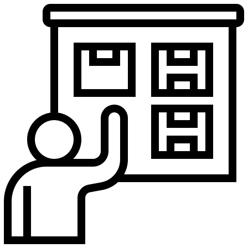 Scrum boxes scrum board icon