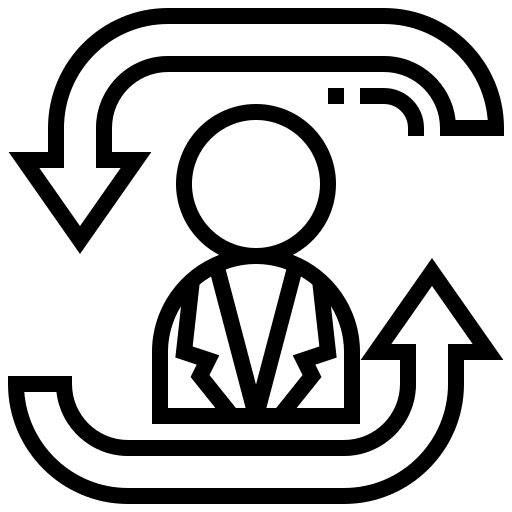 Scrum circular arrows master business and finance icon