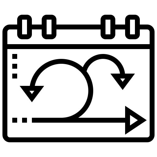 Sprint time and date calendar schedule icon