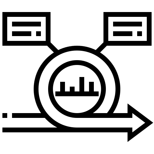 Inspection verification check bar chart icon