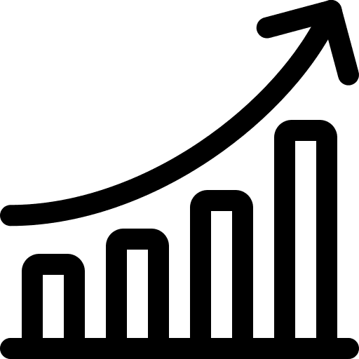 Diagram arrow statistics business icon