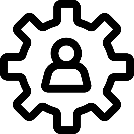 Cogwheel networking cogwheel gear icon