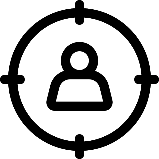 Target client marketing customer icon