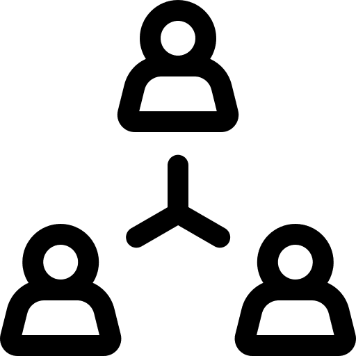 Teamwork people interview job icon