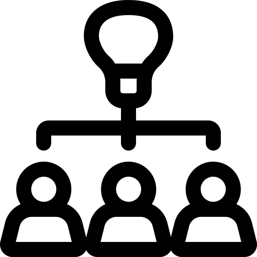 Brainstorm team idea work icon