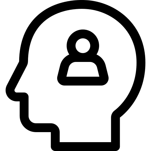 Head target think user icon