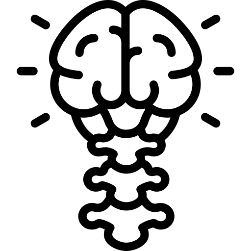 Brain spine spinal cord healthcare and medical icon