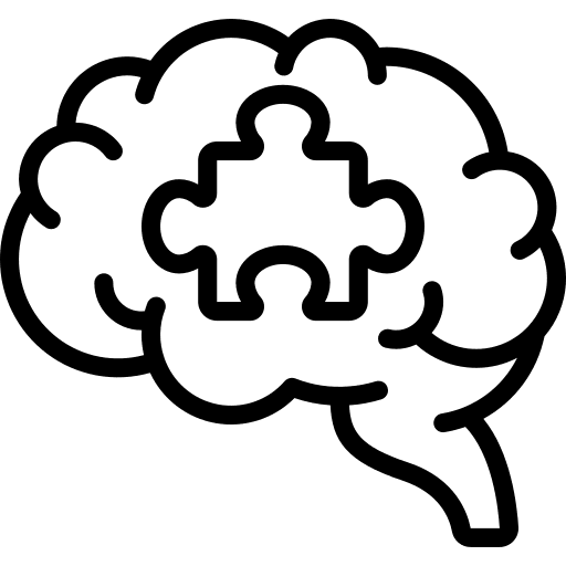 Brain healthcare and medical puzzle human brain icon Brain healthcare and medical puzzle human brain icon