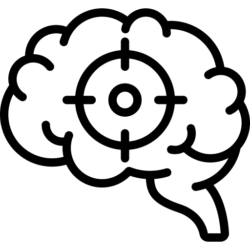 Brain target human brain healthcare and medical icon Brain target human brain healthcare and medical icon