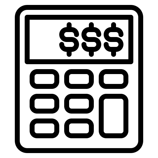 Calculator money estimate cost icon