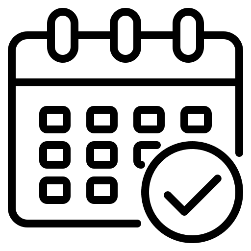 Calendar date organization calendar icon