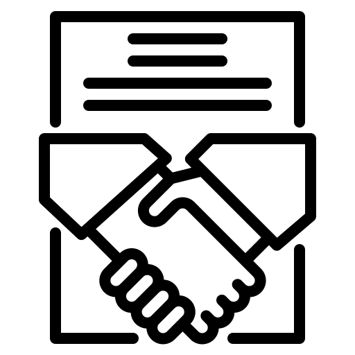 Contract proposal document contract icon