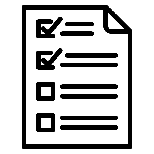 File checklist document criteria icon