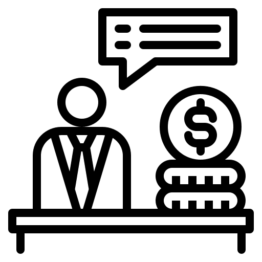 Businessman businessman investor desk icon