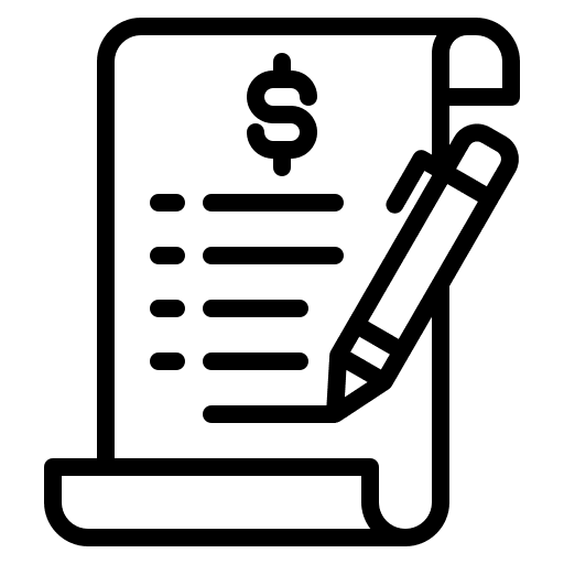 Document files and folders signature business and finance icon