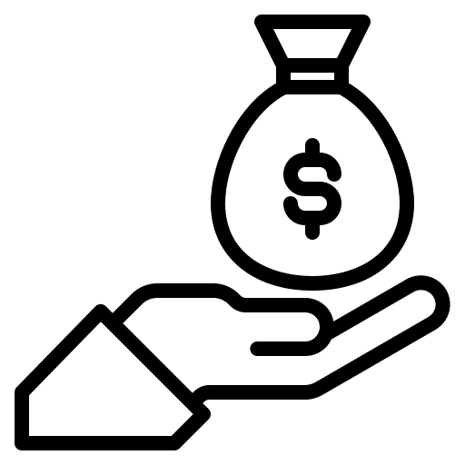 Money bag business and finance money bag bank icon