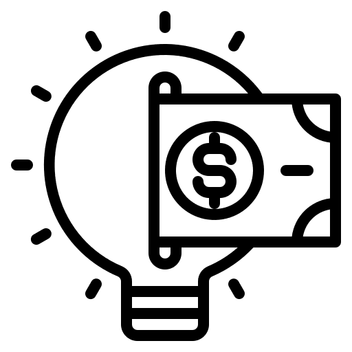 Light bulb light bulb business and finance financial icon